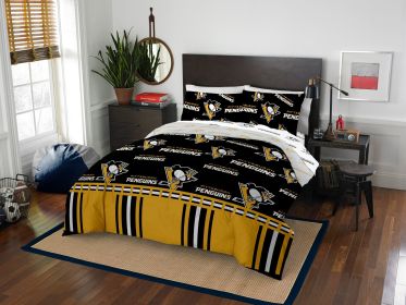 Pittsburgh Penguins OFFICIAL NHL Queen Bed In Bag Set