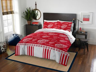 Detroit Red Wings OFFICIAL NHL Queen Bed In Bag Set