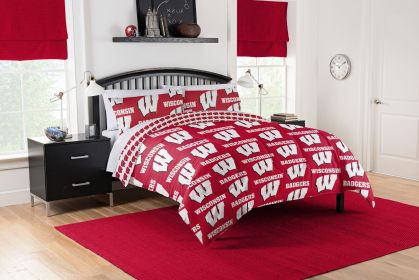 Wisconsin Badgers Full Rotary Bed In a Bag Set