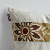 Onitiva - [Sunny Mood] Linen Patch Work Pillow Cushion Floor Cushion (19.7 by 19.7 inches)
