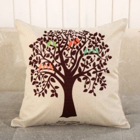 Fabric Decoration Supplies Car Gift Linen Printed Pillows Bedside Cushion Couch Pillow (Option: A Tree 1866-40 X40cm Cushion Cover)