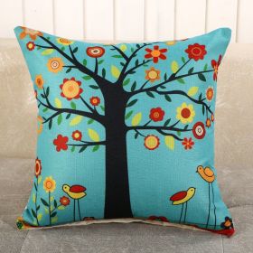 Fabric Decoration Supplies Car Gift Linen Printed Pillows Bedside Cushion Couch Pillow (Option: Full Print Sapling 3101-40 X40cm Cushion Cover)