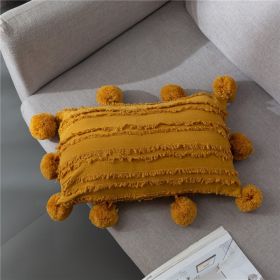 Rectangular Pillow Hotel Homestay Color Sofa Cushion Lumbar Cushion Cover (Option: Apricot-30x50cm Without Pillow Core)