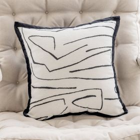 French Classic Style Light Luxury Black And White Sofa Pillow Cases (Option: Sketch Line 45X45cm-Pillow Cover)