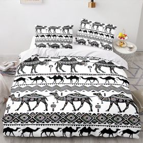 Elephant Series Three-piece Quilt Cover (Option: Style 2-135x200cm)