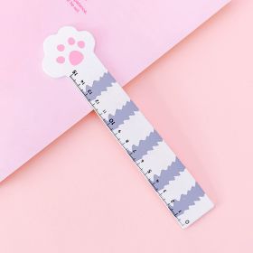 DIY 1pc Cute Cartoon Kawaii Cat Paw Ruler For Student Drawing Tools Stationery School Office Supplies (Color: Corrugated Cat's Claw)