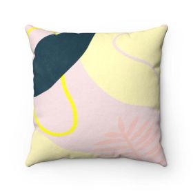 Summery Green Leaf Square Pillow Home Decoration Accents - 4 Sizes (size: 20" x 20")