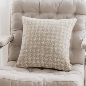 Cream Color Sofa Cushion Nordic Houndstooth Pillow Cover (Option: Oat Houndstooth 43x43cm-Pillow Cover)