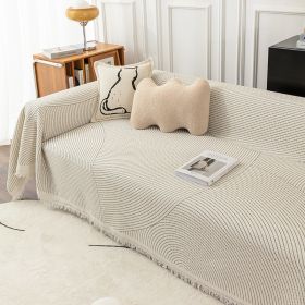 Striped Sofa Towel Anti-cat Scratch Protector Multi-function Blanket (Option: Secret Garden-180x230cm)