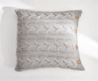 Murray Iceland Yarn Pillow Cover Without Core (Option: Smoky Gray-45x45cm)