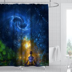 Digital Print-free Bathroom Curtain (Option: YLHTYY19-150gsm finished 590g)
