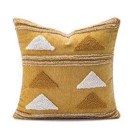 Home Cushion American Geometric Tufted Loop Pillow Sofa Living Room And Bedside Throw Pillowcase Waist Pillow (Option: Loop Velvet Simple Warm-45x45cm Without Core)