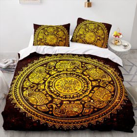 Elephant Series Three-piece Quilt Cover (Option: Style 3-155x220cm)