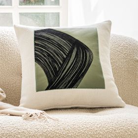 Green Pillow Bedside Cushion Nordic Sofa Pillow Cases (Option: Scream 45X45cm-Feather Velvet Pillow)
