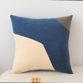 Nordic Solid Color Geometric Stitching Pillow Washable (Option: Style 2-53 X53cm Pillow Cover)